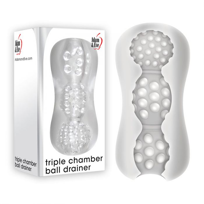 Adam & Eve Triple Chamber Ball Drainer - Femplay - Bottom Draw - Masturbation Sleeve for Men Adam & Eve Triple Chamber Ball Drainer - Femplay - Bottom Draw - Masturbation Sleeve for Men
