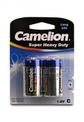 Camelion Super Heavy Duty C Size Batteries (2 Pack)