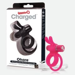 Charged Ohare Rechargeable Rabbit Vibe Cockring by Screaming O