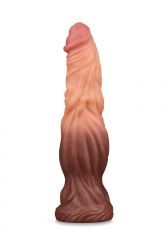 Nature Cock 9.5 Inch Dual Layer Silicone Dildo with Bulge
