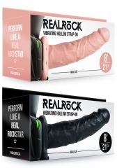 REALROCK Vibrating Hollow Strap-on 8 Inch