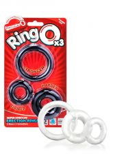 The RingO Cock Ring 3 Pack by Screaming O