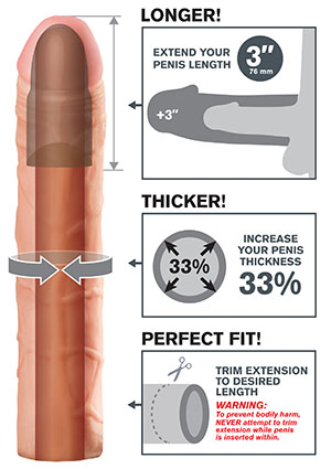 Fantasy X-Tensions Perfect 3 Inch Penis Extension